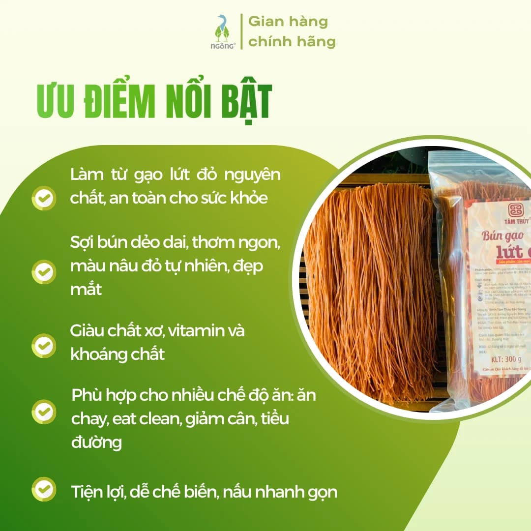 Bún gạo lứt đỏ ảnh 4
